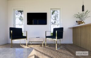 The Avondale is a stunning 2 bedroom 1 bathroom park model home built by Little Rock Manufacturing in Canada