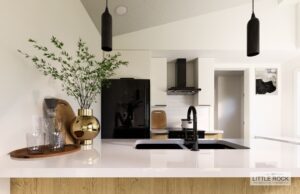 The Avondale is a stunning 2 bedroom 1 bathroom park model home built by Little Rock Manufacturing in Canada