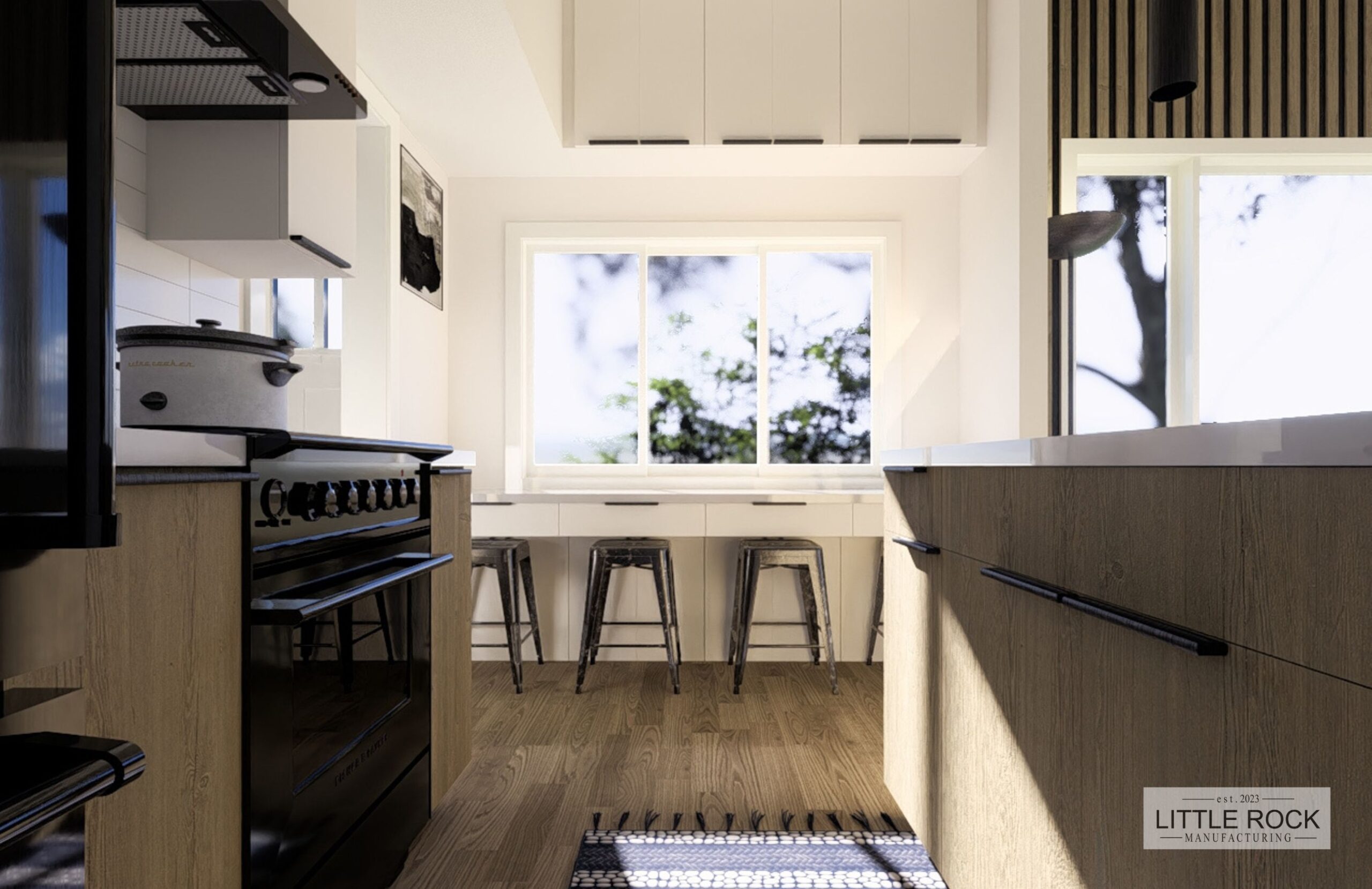 The Avondale is a stunning 2 bedroom 1 bathroom park model home built by Little Rock Manufacturing in Canada