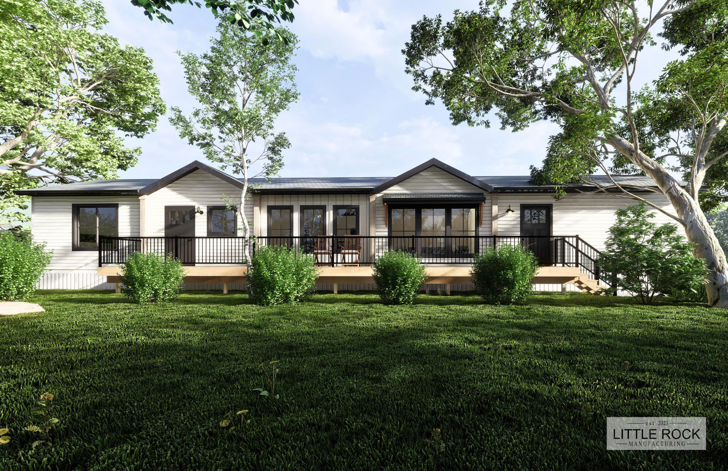 The Saddlebrook is a charming 3-bedroom, 2-bathroom mobile home built by Little Rock Manufacturing in Canada