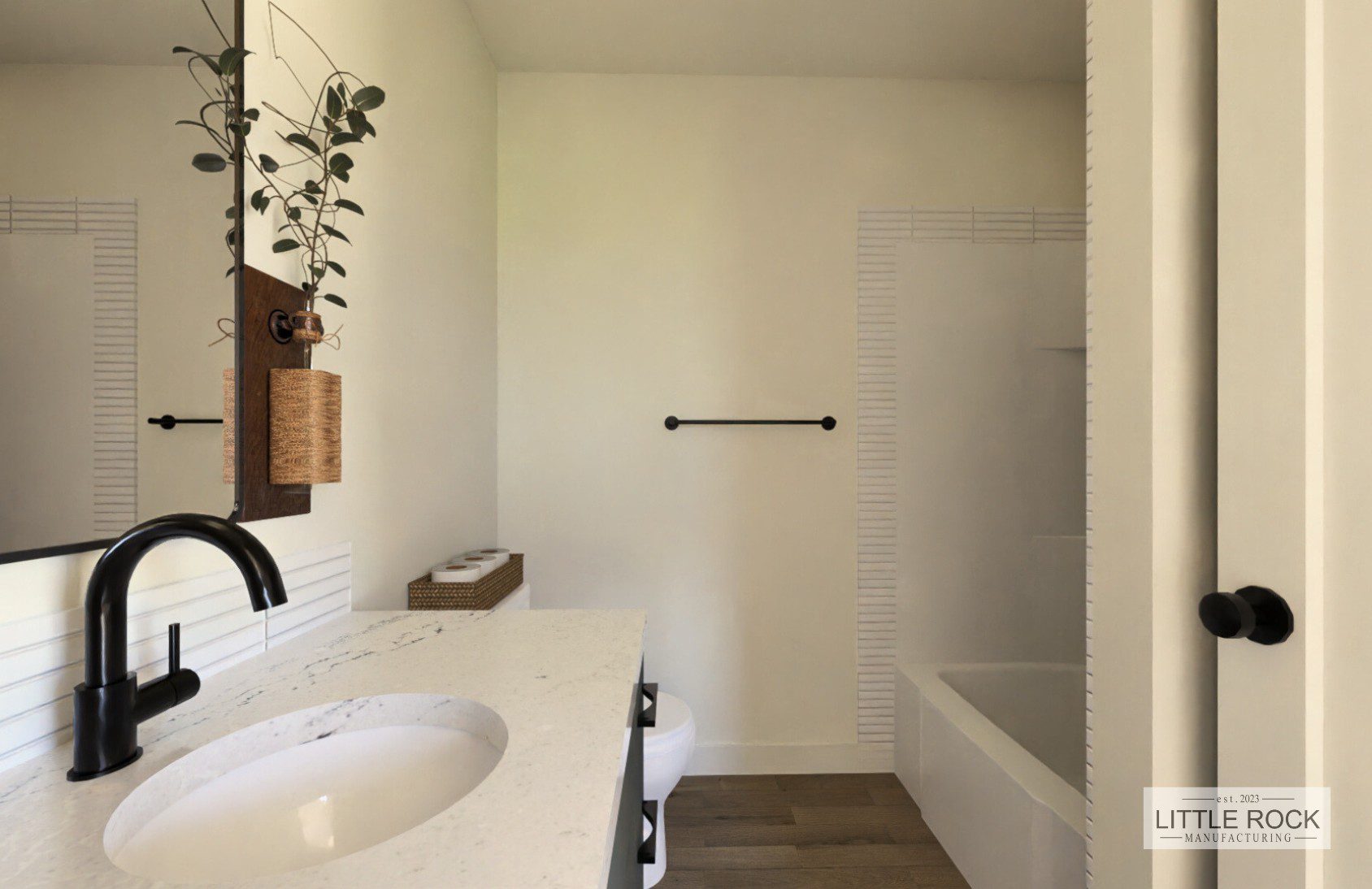 The Dixon is a family-focused 2-bedroom, 1-bathroom park model built by Little Rock Manufacturing in Canada
