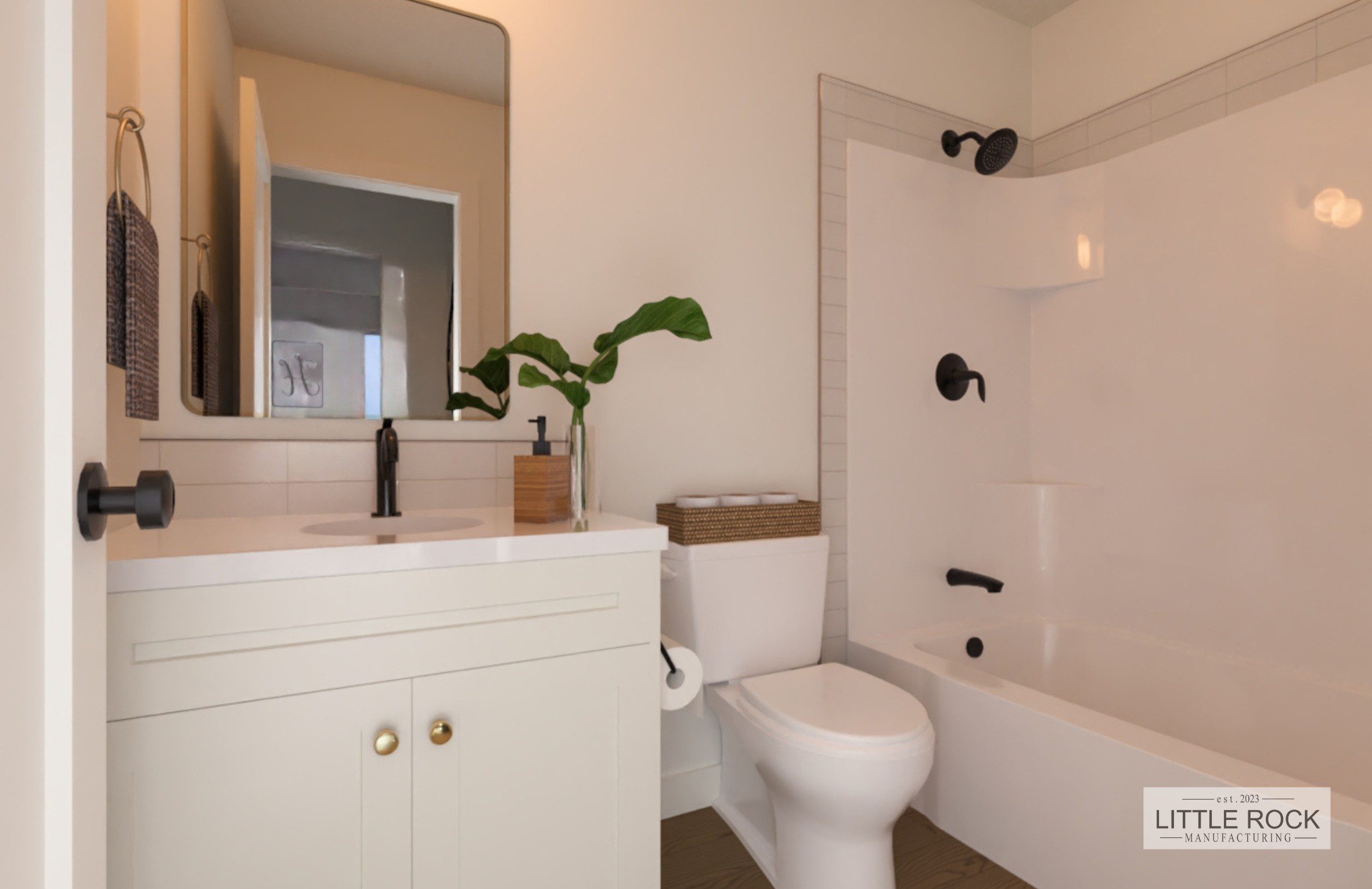 The Saddlebrook is a charming 3-bedroom, 2-bathroom mobile home built by Little Rock Manufacturing in Canada
