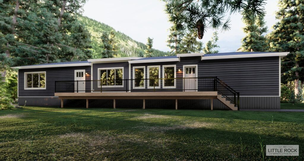 The Summit is a spacious 4-bedroom, 2-bathroom mobile home built by Little Rock Manufacturing in Canada