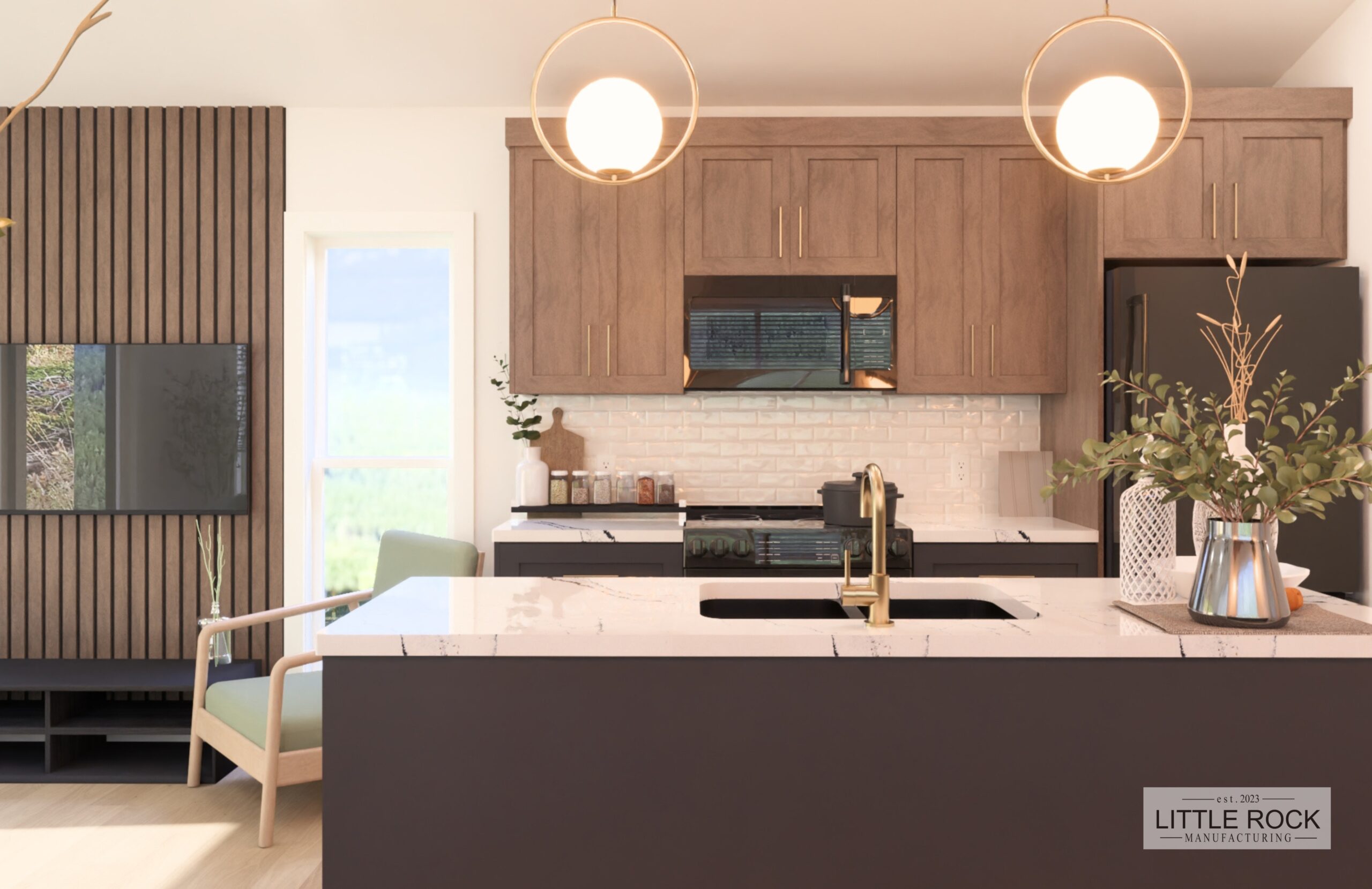 The Denver is a charming 705 square foot house built by Little Rock Manufacturing in Grande Prairie Alberta