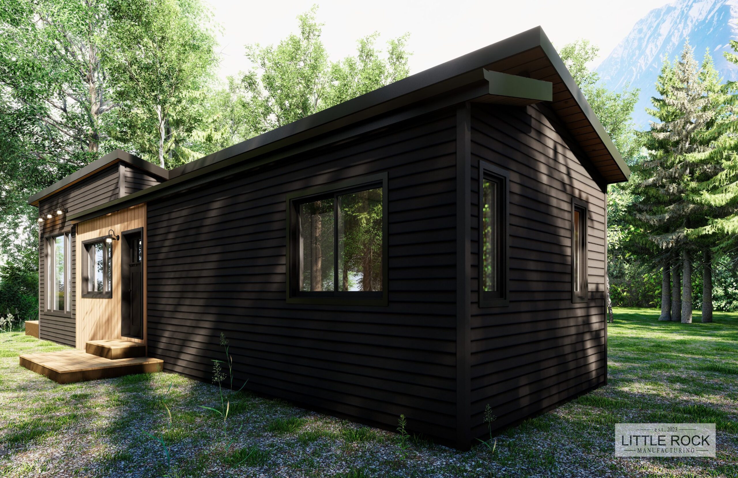 The Denver is a charming 705 square foot house built by Little Rock Manufacturing in Grande Prairie Alberta