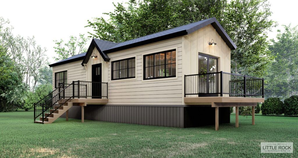 The Austin is a park model home built by Little Rock Manufacturing feature img