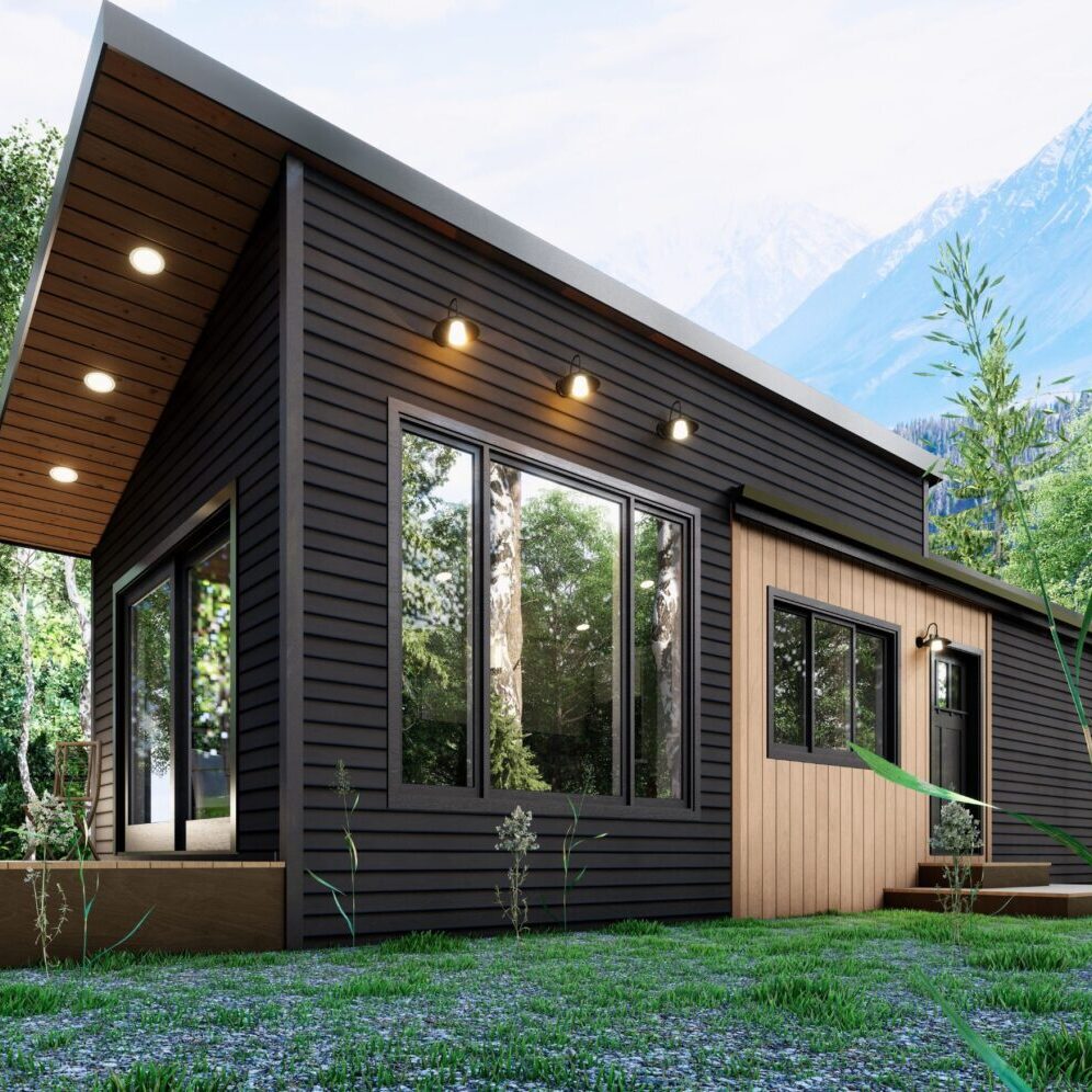 The Avondale is a stunning 2 bedroom 1 bathroom park model home built by Little Rock Manufacturing in Canada